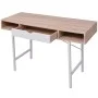 Desk with one oak and white drawer by vidaXL, Desks - Ref: Foro24-20135, Price: 82,21 €, Discount: %