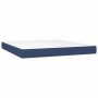 Cama box spring con colchón tela azul 160x200 cm de , Camas y somieres - Ref: Foro24-3140711, Precio: 477,67 €, Descuento: %