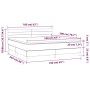 Cama box spring con colchón tela azul 160x200 cm de , Camas y somieres - Ref: Foro24-3140711, Precio: 477,67 €, Descuento: %