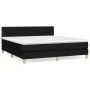Box spring bed with black fabric mattress 160x200 cm by , Beds and slatted bases - Ref: Foro24-3140707, Price: 500,11 €, Disc...