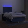 Cama box spring con colchón y LED tela azul 120x200 cm de , Camas y somieres - Ref: Foro24-3135587, Precio: 435,41 €, Descuen...