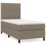 Box spring bed with taupe gray fabric mattress 80x200 cm by , Beds and slatted bases - Ref: Foro24-3141813, Price: 363,28 €, ...