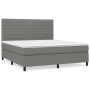 Boxspringbett mit dunkelgrauer Stoffmatratze 160x200 cm von , Betten und Lattenroste - Ref: Foro24-3141866, Preis: 574,16 €, ...