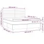 Box spring bed with dark gray fabric mattress 160x200 cm by , Beds and slatted bases - Ref: Foro24-3141866, Price: 557,80 €, ...