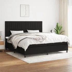 Box spring bed with black fabric mattress 200x200 cm by , Beds and slatted bases - Ref: Foro24-3141963, Price: 643,02 €, Disc...