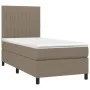 Box spring bed with taupe gray fabric mattress 80x200 cm by , Beds and slatted bases - Ref: Foro24-3141893, Price: 340,42 €, ...