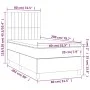 Box spring bed with taupe gray fabric mattress 80x200 cm by , Beds and slatted bases - Ref: Foro24-3141893, Price: 340,42 €, ...