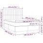 Box spring bed with light gray fabric mattress 140x200 cm by , Beds and slatted bases - Ref: Foro24-3141937, Price: 479,05 €,...
