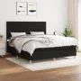 Cama box spring con colchón tela negro 160x200 cm de , Camas y somieres - Ref: Foro24-3142427, Precio: 622,00 €, Descuento: %