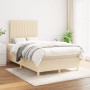 Box spring bed with cream fabric mattress 120x200 cm by , Beds and slatted bases - Ref: Foro24-3142486, Price: 434,17 €, Disc...
