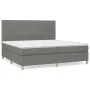 Box spring bed with dark gray fabric mattress 200x200 cm by , Beds and slatted bases - Ref: Foro24-3142522, Price: 618,48 €, ...