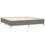 Box spring bed with dark gray fabric mattress 200x200 cm by , Beds and slatted bases - Ref: Foro24-3142522, Price: 618,48 €, ...