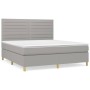 Boxspringbett mit hellgrauer Stoffmatratze 160x200 cm von , Betten und Lattenroste - Ref: Foro24-3142425, Preis: 564,17 €, Ra...