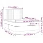 Box spring bed with dark gray fabric mattress 140x190 cm by , Beds and slatted bases - Ref: Foro24-3142490, Price: 522,44 €, ...