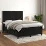 Cama box spring con colchón terciopelo negro 140x200 cm de , Camas y somieres - Ref: Foro24-3143147, Precio: 450,14 €, Descue...