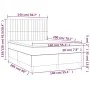 Box spring bed with black velvet mattress 140x200 cm by , Beds and slatted bases - Ref: Foro24-3143147, Price: 449,88 €, Disc...