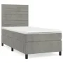 Box spring bed with light gray velvet mattress 80x200 cm by , Beds and slatted bases - Ref: Foro24-3143049, Price: 303,19 €, ...