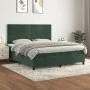 Box spring bed with dark green velvet mattress 160x200 cm by , Beds and slatted bases - Ref: Foro24-3143094, Price: 573,54 €,...