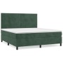 Boxspringbett mit dunkelgrüner Samtmatratze 160x200 cm von , Betten und Lattenroste - Ref: Foro24-3143094, Preis: 592,19 €, R...