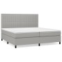 Boxspringbett mit hellgrauer Stoffmatratze 200x200 cm von , Betten und Lattenroste - Ref: Foro24-3141961, Preis: 671,70 €, Ra...