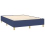 Box spring bed with blue fabric mattress 140x200 cm by , Beds and slatted bases - Ref: Foro24-3142503, Price: 491,42 €, Disco...