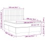 Box spring bed with blue fabric mattress 140x200 cm by , Beds and slatted bases - Ref: Foro24-3142503, Price: 491,42 €, Disco...