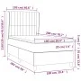 Box spring bed with cream fabric mattress 100x200 cm by , Beds and slatted bases - Ref: Foro24-3128666, Price: 382,02 €, Disc...