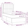 Cama box spring con colchón tela color crema 100x200 cm de , Camas y somieres - Ref: Foro24-3128666, Precio: 380,01 €, Descue...