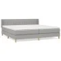 Box spring bed with light gray fabric mattress 200x200 cm by , Beds and slatted bases - Ref: Foro24-3130457, Price: 583,62 €,...