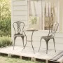 Bistrotisch und Stühle, 3-teilig, Aluminiumguss, bronzefarben von , Gartensets - Ref: Foro24-317753, Preis: 193,59 €, Rabatt: %