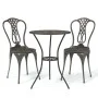 Bistro table and chairs 3 pieces cast aluminum bronze color by , Garden sets - Ref: Foro24-317753, Price: 193,78 €, Discount: %