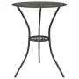 Bistro table and chairs 3 pieces cast aluminum bronze color by , Garden sets - Ref: Foro24-317753, Price: 193,78 €, Discount: %