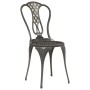 Bistrotisch und Stühle, 3-teilig, Aluminiumguss, bronzefarben von , Gartensets - Ref: Foro24-317753, Preis: 205,45 €, Rabatt: %