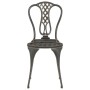 Bistrotisch und Stühle, 3-teilig, Aluminiumguss, bronzefarben von , Gartensets - Ref: Foro24-317753, Preis: 205,45 €, Rabatt: %