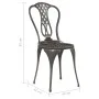 Bistro table and chairs 3 pieces cast aluminum bronze color by , Garden sets - Ref: Foro24-317753, Price: 193,78 €, Discount: %