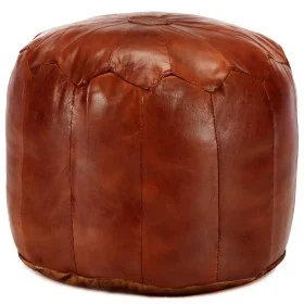 Hocker 40x35 cm aus echtem hellbraunem Ziegenleder von , Osmanen - Ref: Foro24-248129, Preis: 105,98 €, Rabatt: %