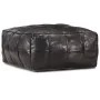 Puf negro 60x60x30 cm cuero auténtico de cabra de , Otomanas - Ref: Foro24-248134, Precio: 143,76 €, Descuento: %