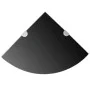 Corner shelf with chrome supports black glass 35x35 cm by vidaXL, Shelves and shelves - Ref: Foro24-243856, Price: 17,84 €, D...