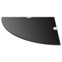 Corner shelf with chrome supports black glass 35x35 cm by vidaXL, Shelves and shelves - Ref: Foro24-243856, Price: 18,09 €, D...