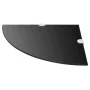 Corner shelf with chrome supports black glass 35x35 cm by vidaXL, Shelves and shelves - Ref: Foro24-243856, Price: 17,84 €, D...
