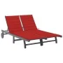 Tumbona de jardín 2 personas y cojines madera maciza de acacia by , Loungers - Ref: Foro24-3061395, Price: 382,72 €, Discount: %