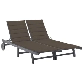 Tumbona de jardín 2 personas y cojines madera maciza de acacia von , Liegen - Ref: Foro24-3061397, Preis: 383,36 €, Rabatt: %