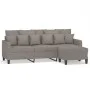 3-seater sofa with stool in taupe gray fabric 180 cm by , Sofas - Ref: Foro24-3201096, Price: 314,09 €, Discount: %