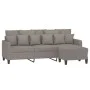 3-Sitzer-Sofa mit Hocker aus taupegrauem Stoff, 180 cm von , Sofas - Ref: Foro24-3201096, Preis: 314,09 €, Rabatt: %