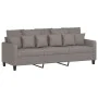 3-seater sofa with stool in taupe gray fabric 180 cm by , Sofas - Ref: Foro24-3201096, Price: 314,09 €, Discount: %
