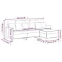 3-Sitzer-Sofa mit Hocker aus taupegrauem Stoff, 180 cm von , Sofas - Ref: Foro24-3201096, Preis: 314,09 €, Rabatt: %