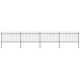 Gartenzaun mit Speerspitzen aus schwarzem Stahl 6,8x1 m von , Zaunpaneele - Ref: Foro24-277614, Preis: 236,30 €, Rabatt: %