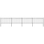 Garden fence with black steel spearheads 6.8x1 m by , fence panels - Ref: Foro24-277614, Price: 236,30 €, Discount: %