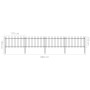 Garden fence with black steel spearheads 6.8x1 m by , fence panels - Ref: Foro24-277614, Price: 236,30 €, Discount: %
