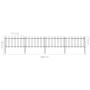 Gartenzaun mit Speerspitzen aus schwarzem Stahl 6,8x1 m von , Zaunpaneele - Ref: Foro24-277614, Preis: 240,74 €, Rabatt: %
